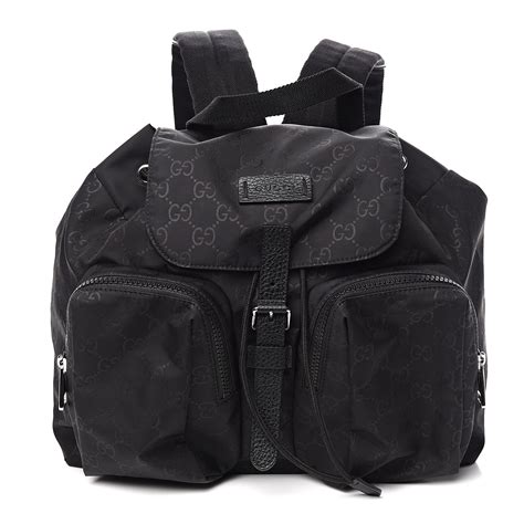 gucci backpack nylon black|gucci backpack for cheap.